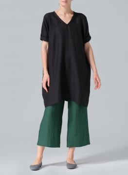 Linen Wide A-line Tunic