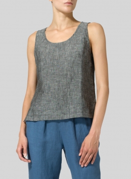 Linen Sleeveless Pullover Top