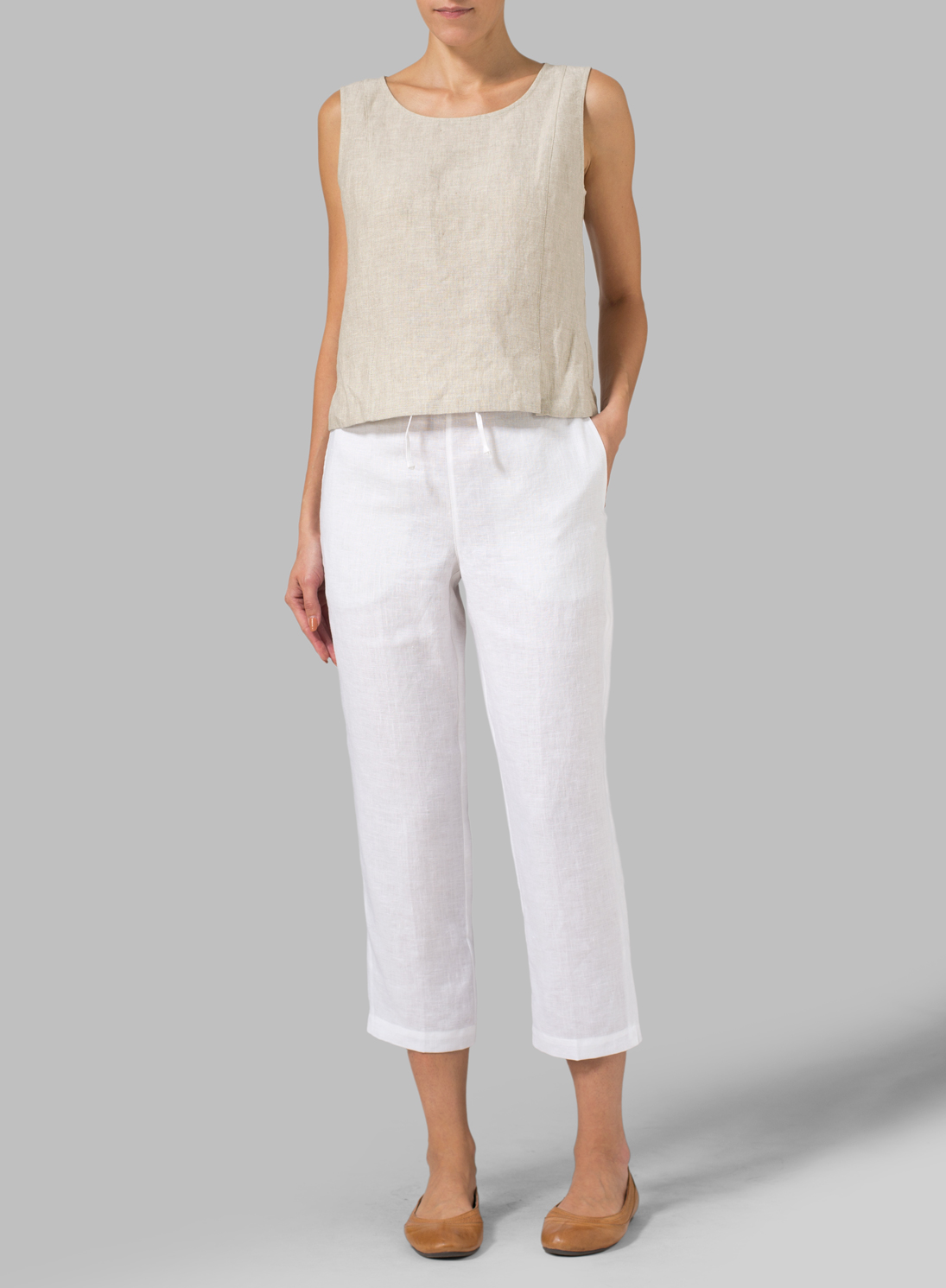 Linen Cropped Pants