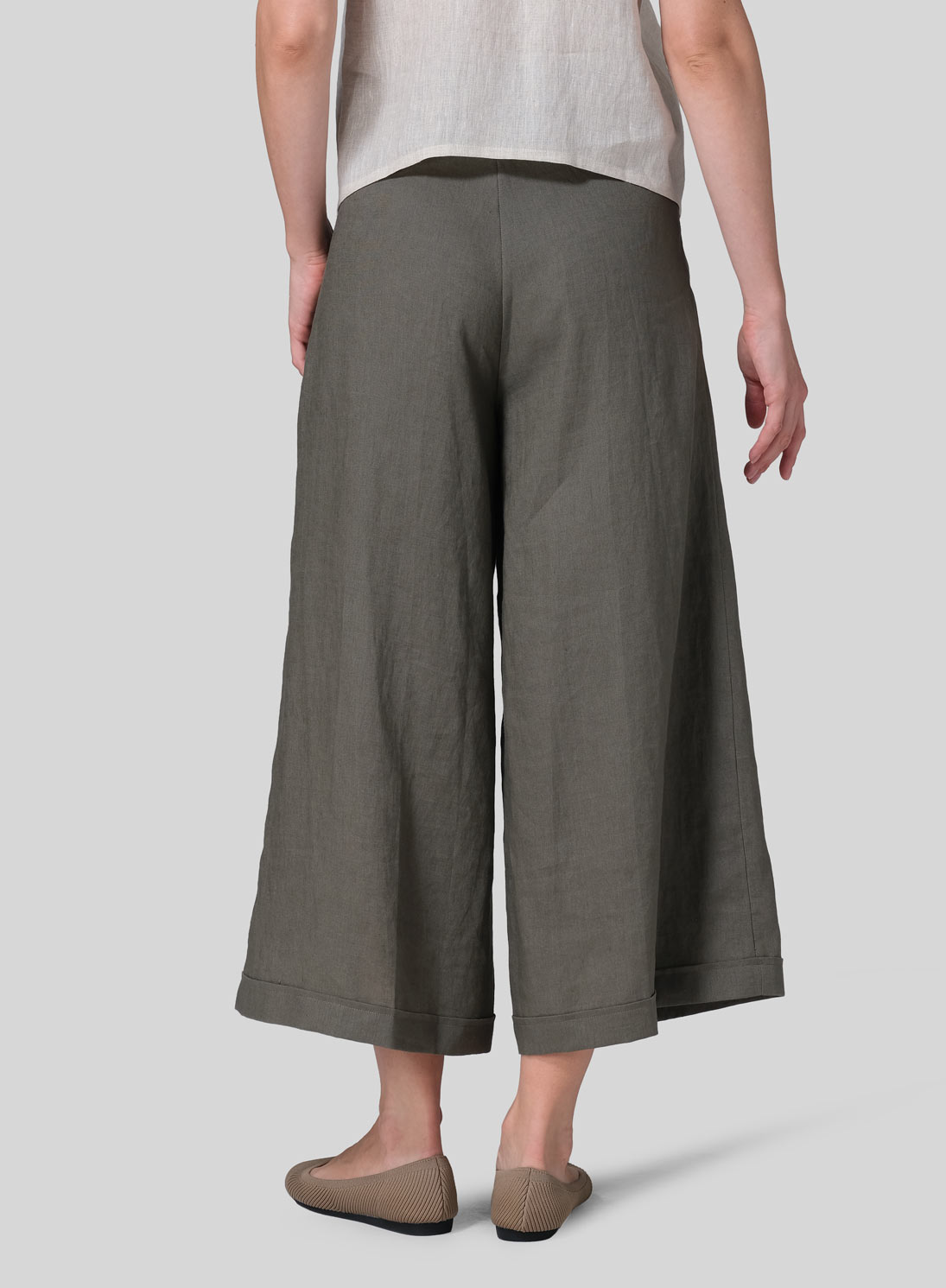 Linen Wide-Leg Pants