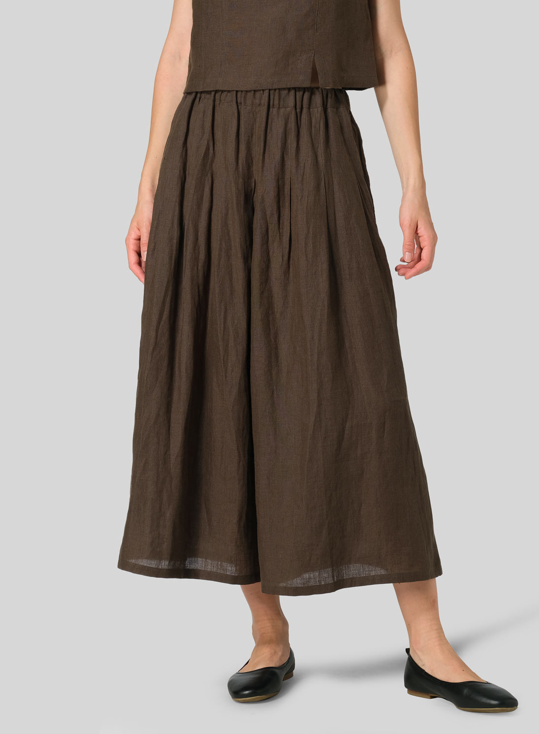 Linen Pleated Culottes