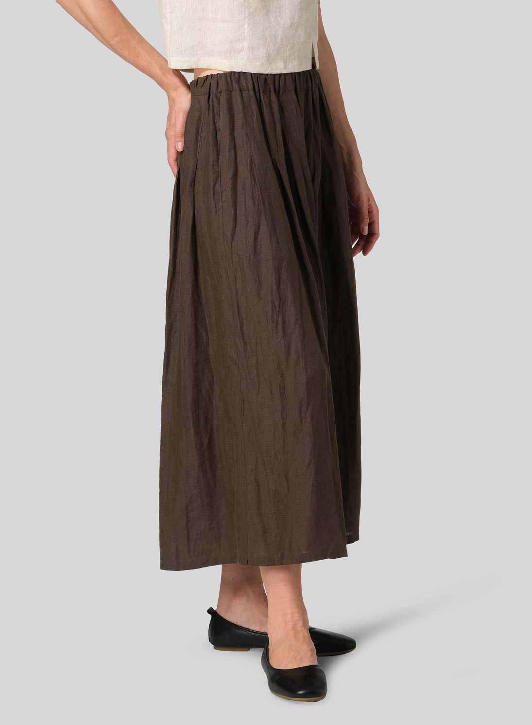 Linen Pleated Culottes