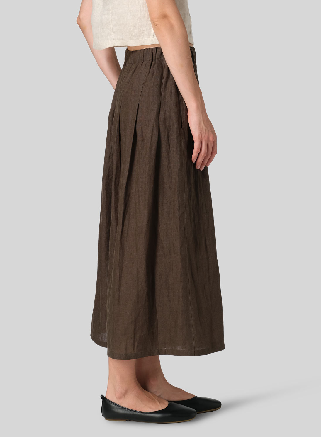 Linen Pleated Culottes