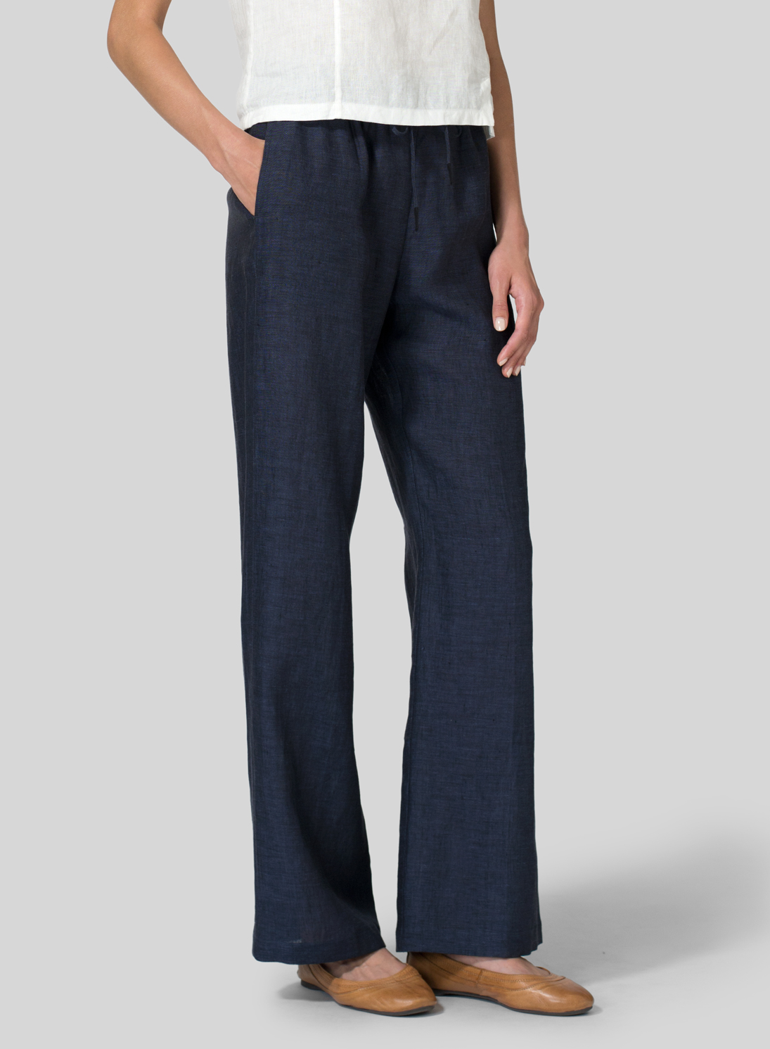 Jacquard Straight Pull-On Pants