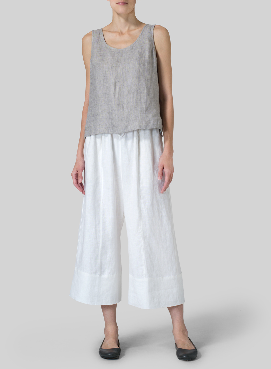 Linen Sleeveless Short Tank
