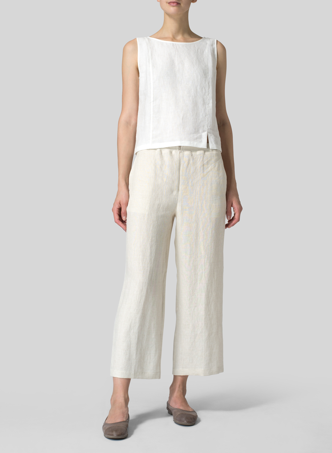 Linen Relaxed Crop Pants