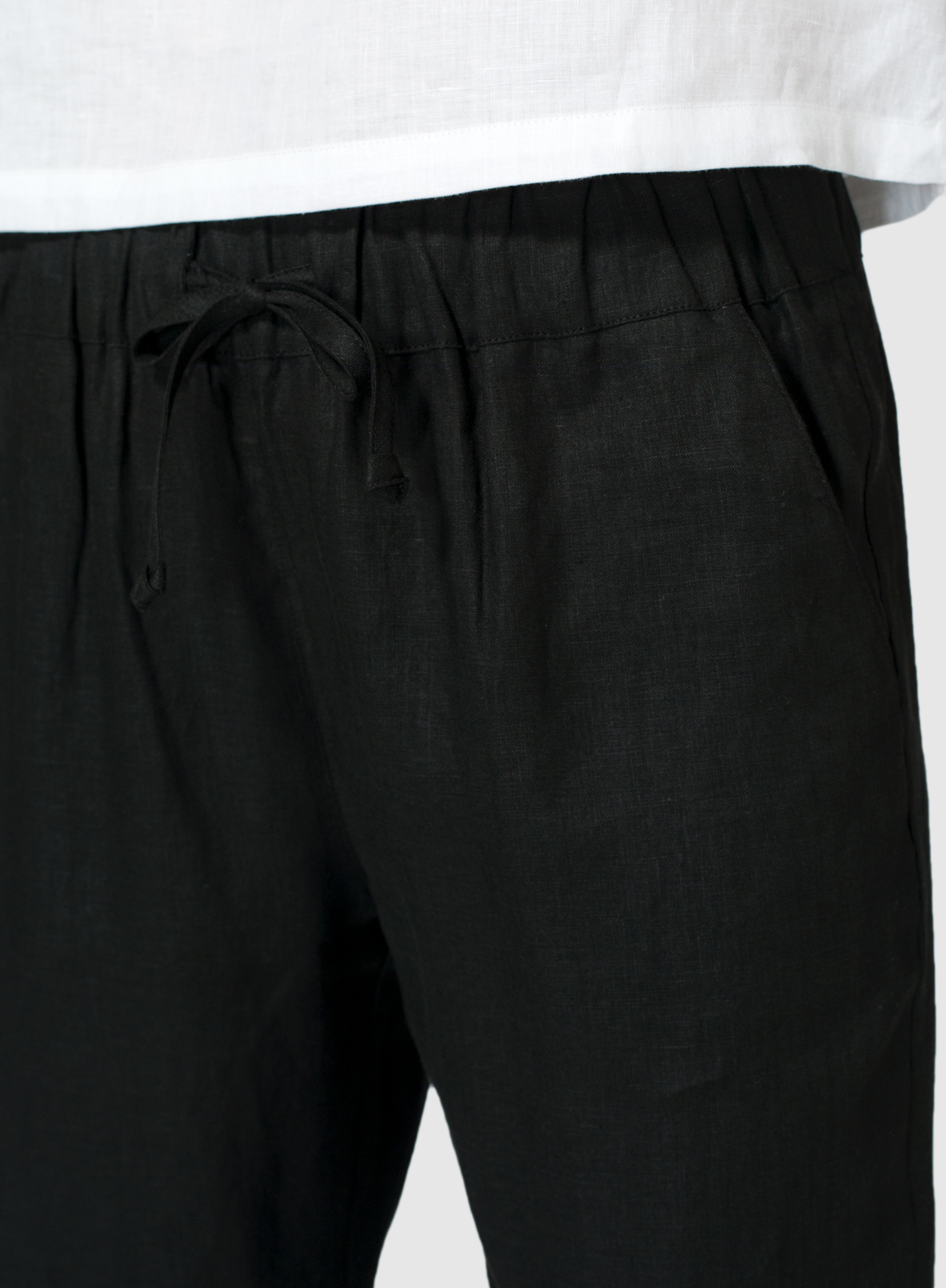 Linen Classic Collar Box Top Plus Size