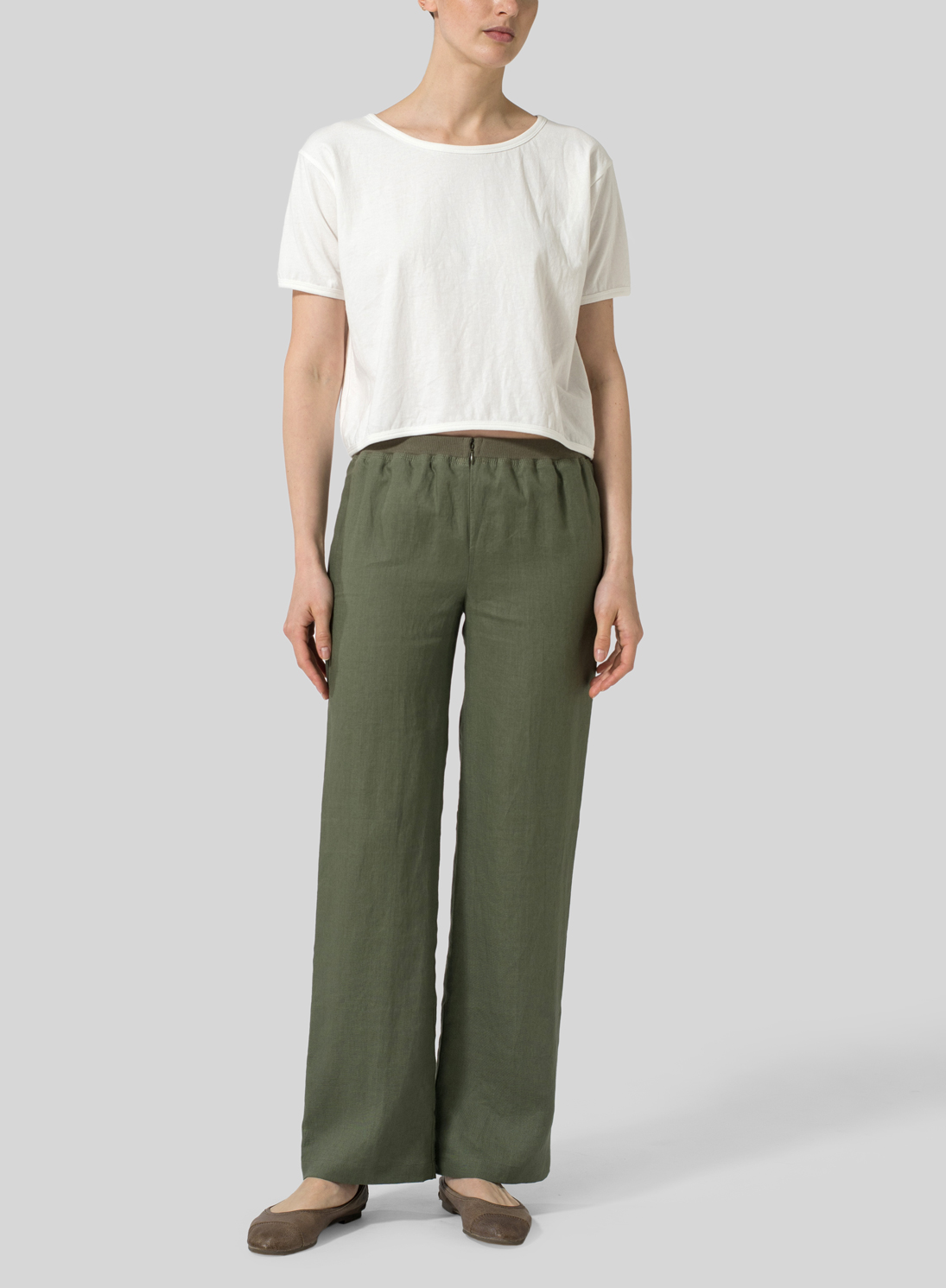 Linen Long Straight Leg Pants