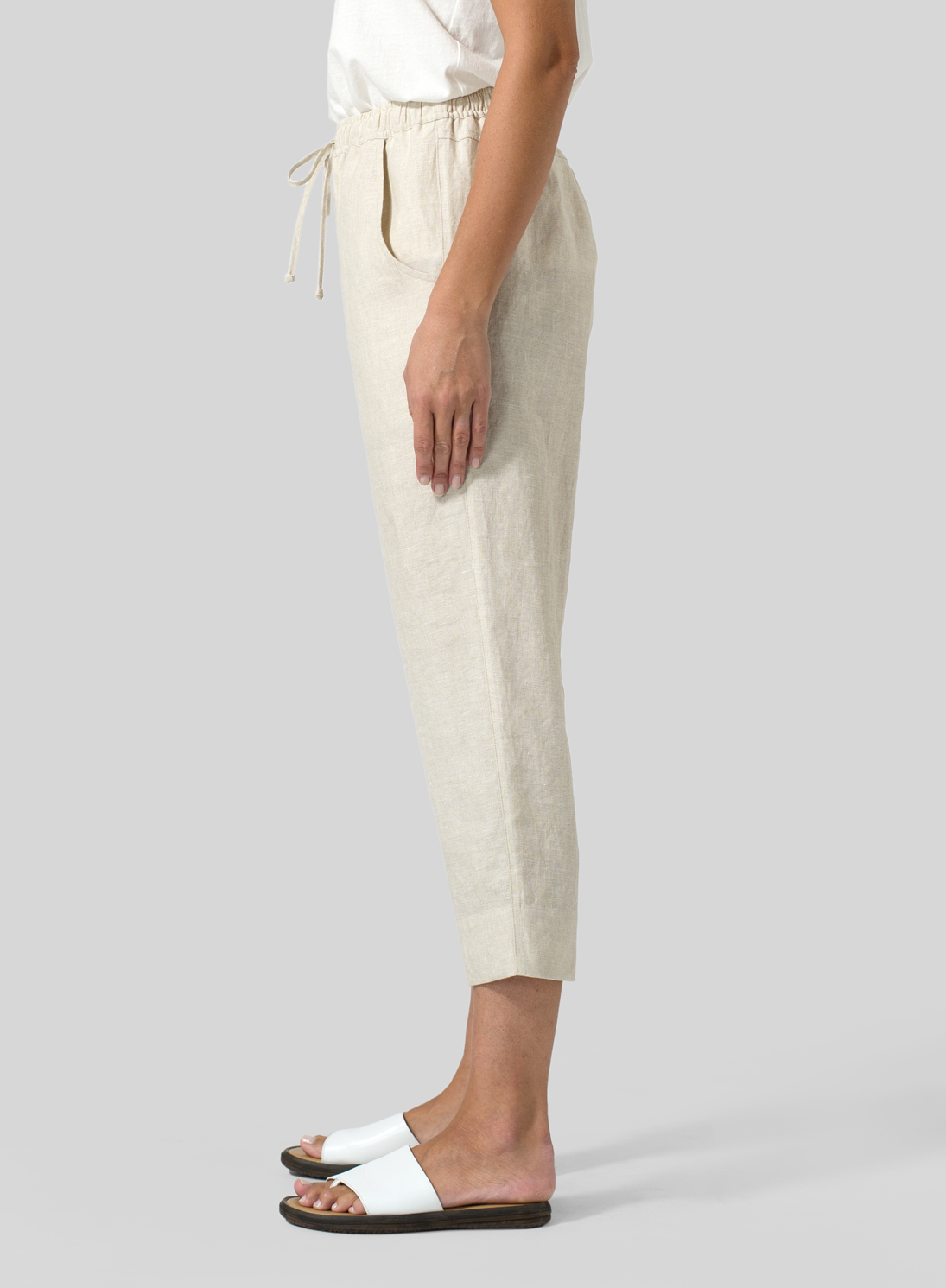 Linen SmoothWaist Slim Cropped Pants