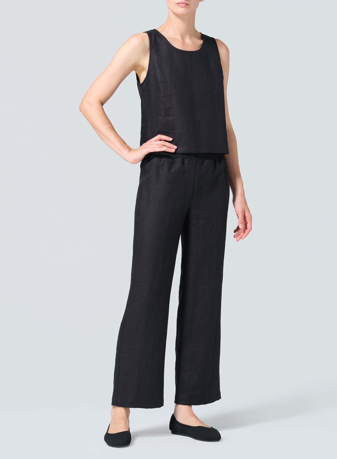 Linen Straight Leg Pants
