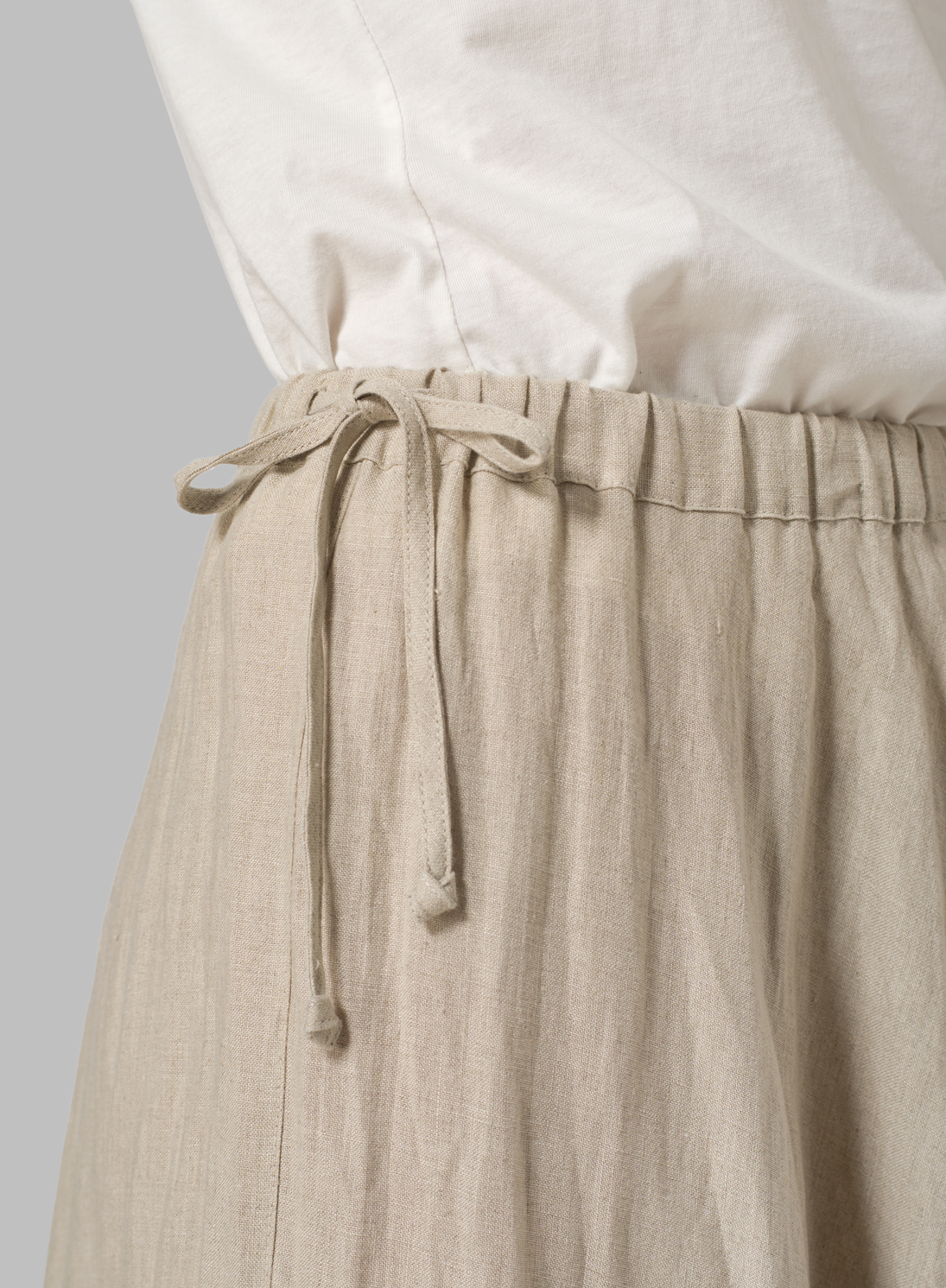 Linen Long Flared Skirt - Plus Size