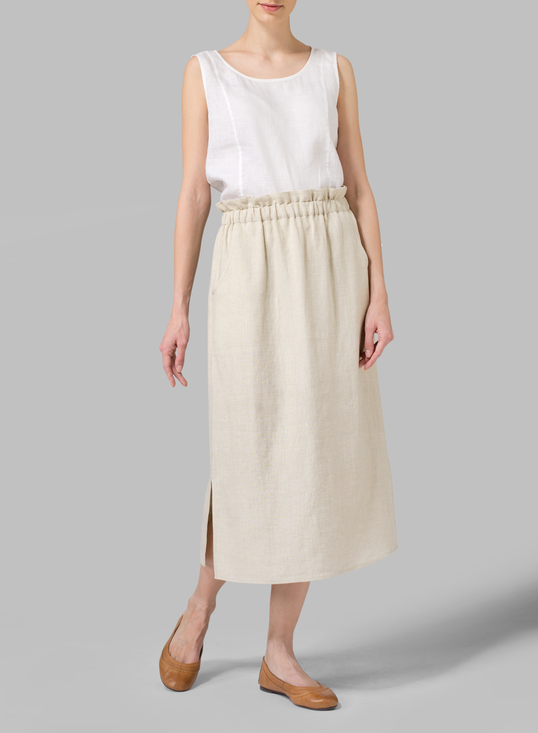 Linen StraightLeg Skirt