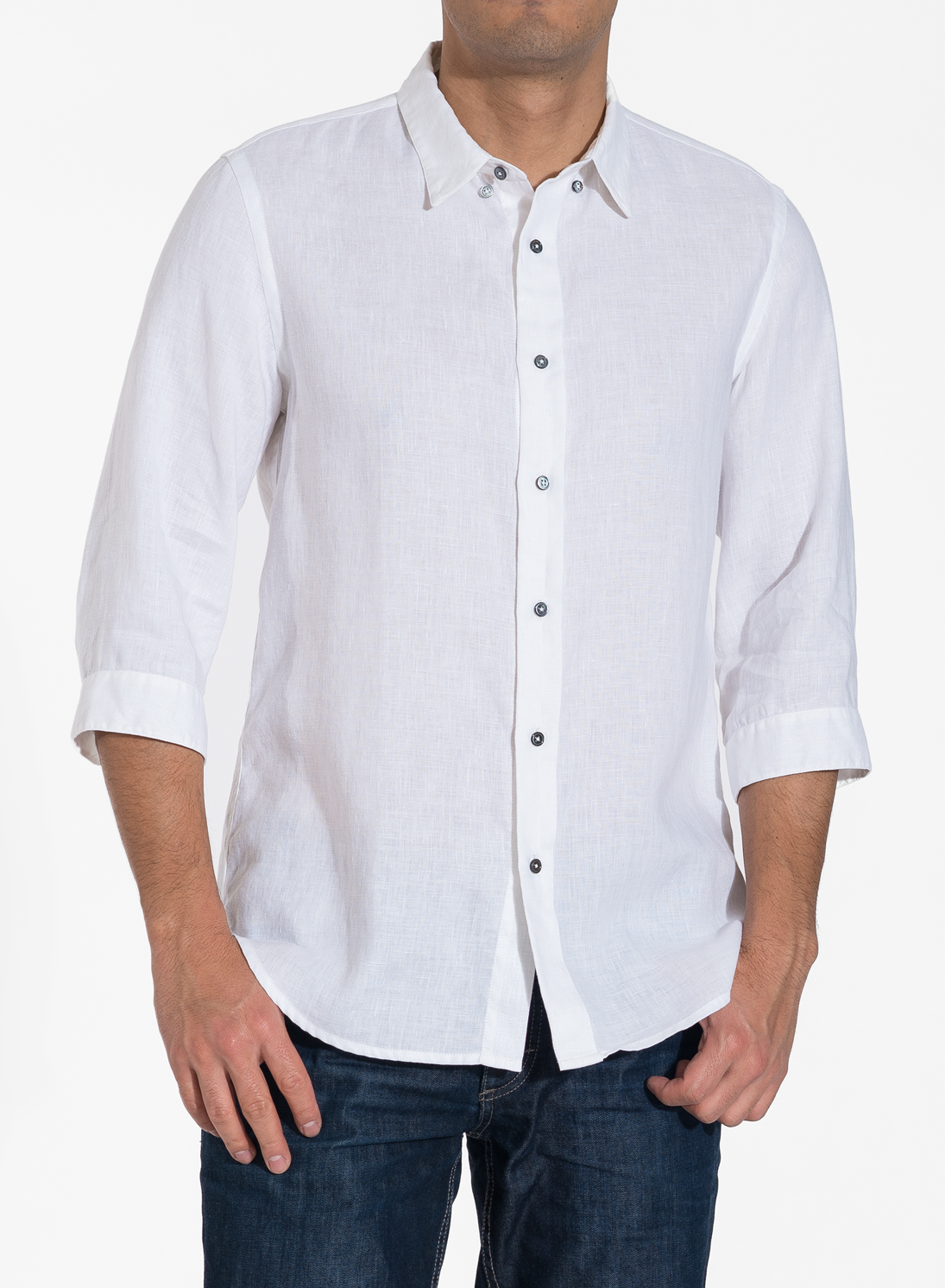 POHOK Mens Tops Seven-Quarter Sleeve Mens Linen Button Three Quarter Sleeve Solid Color Loose Casual T Shirt Blouse POHOK Mens Tops Seven-Quarter Sleeve Mens Linen Button Three Quarter Sleeve Solid Color Loose Casual T Shirt Blouse