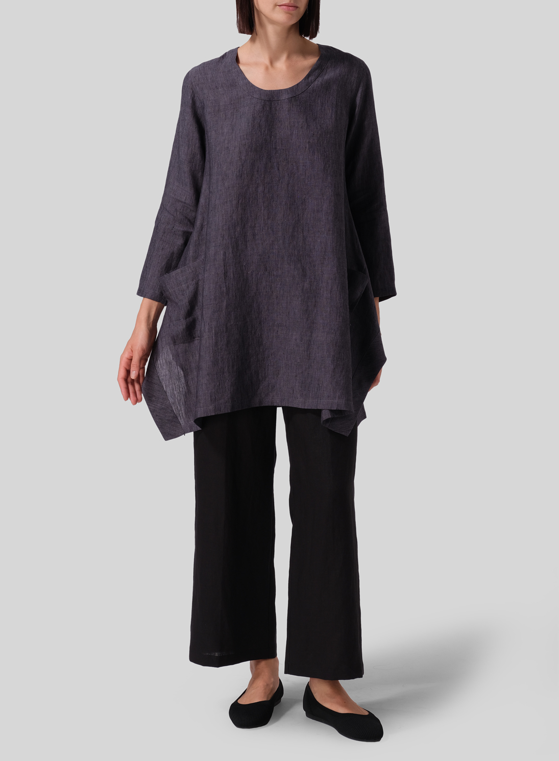 Linen Long Sleeve Top