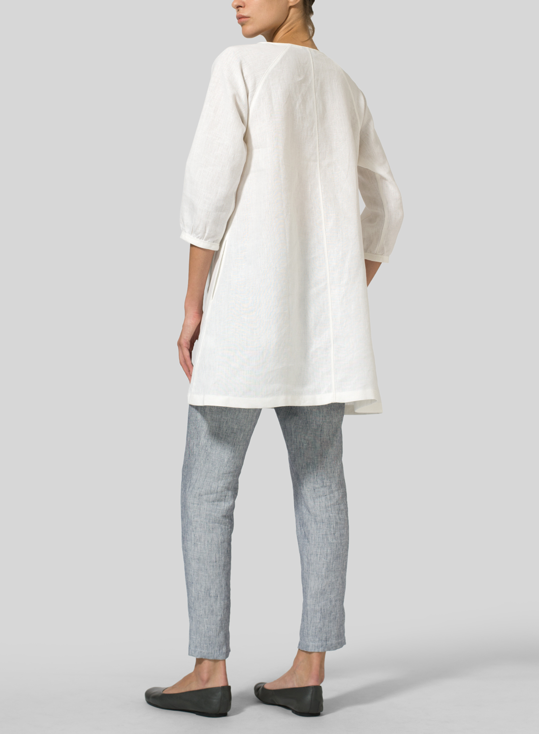 Linen Elbow Sleeve Tunic