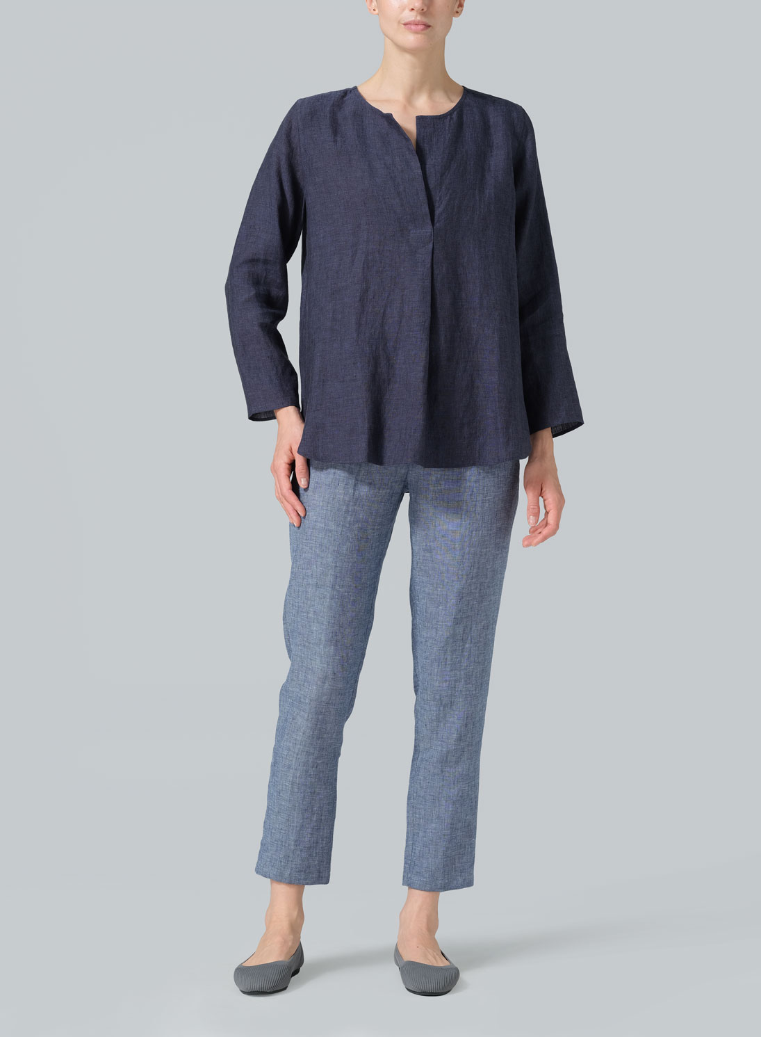 Linen L/S Relaxed Fit Blouse