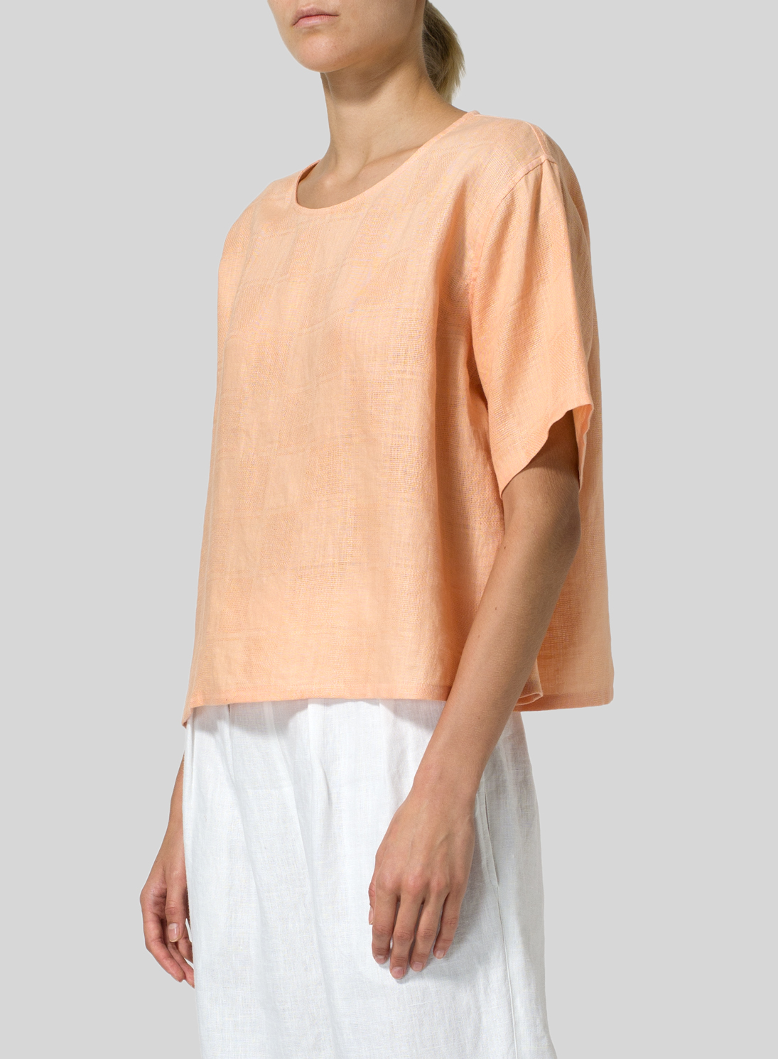 Jacquard Plaid Linen Box Top