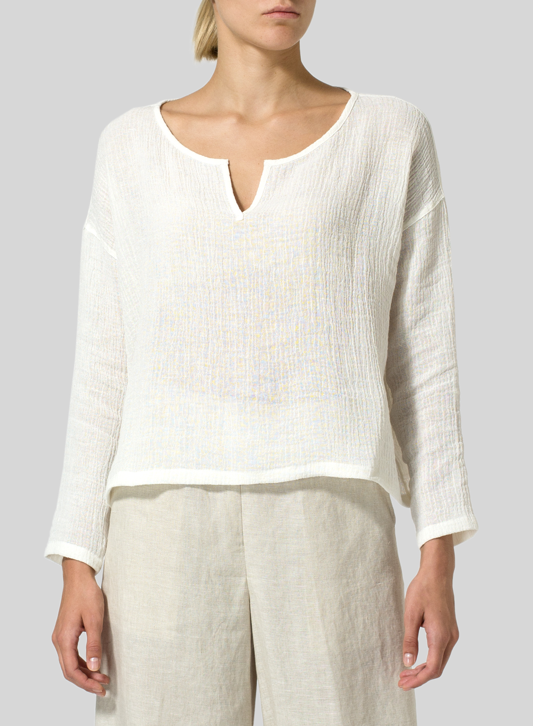 linen v neck