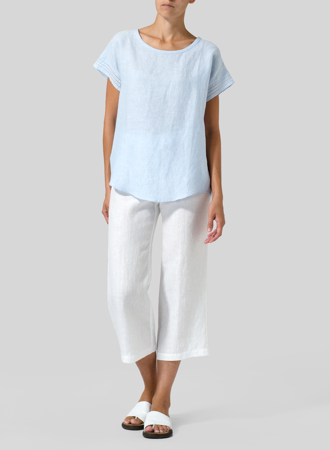 Linen cap sleeve best sale top