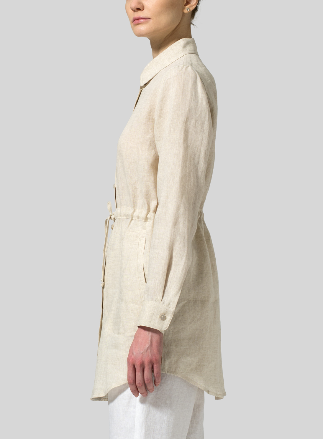 Linen Drawstring Shirt