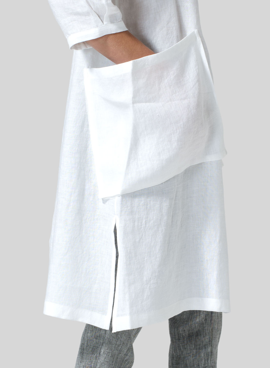 Linen Cowl Neck Oversized Tunic