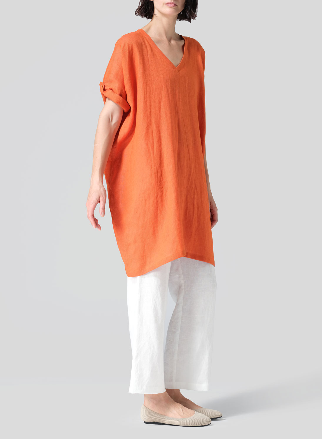 Lightweight Linen Wide A-line Tunic