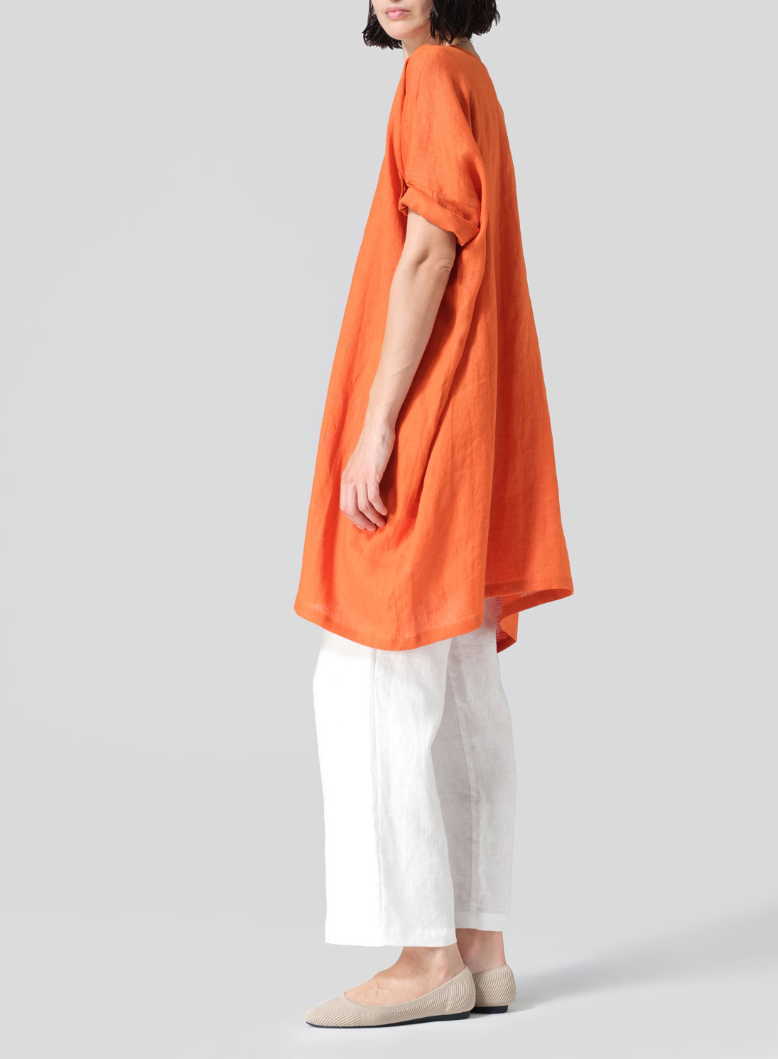 Lightweight Linen Wide A-line Tunic