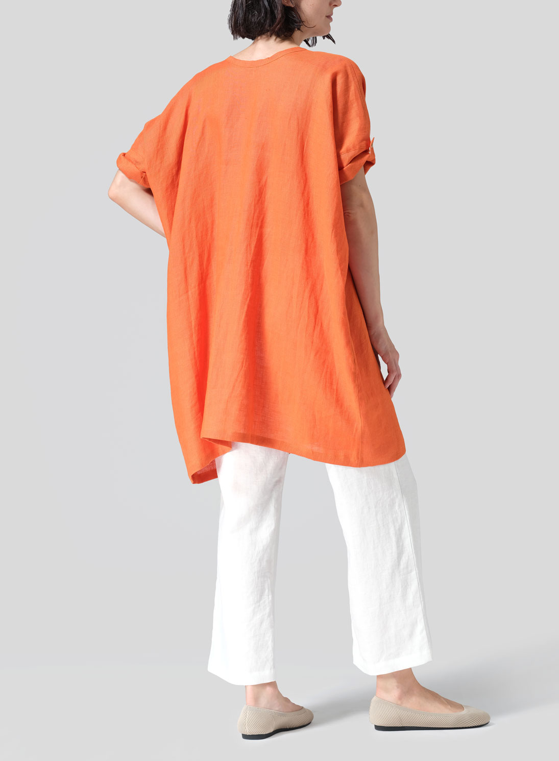 Lightweight Linen Wide A-line Tunic