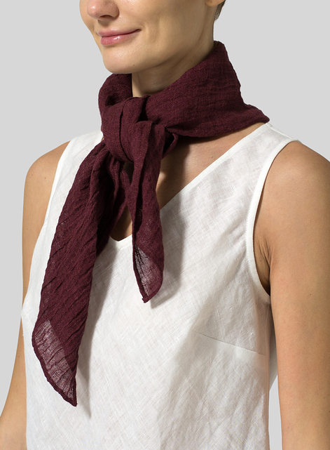 Linen Plum Square Scarf