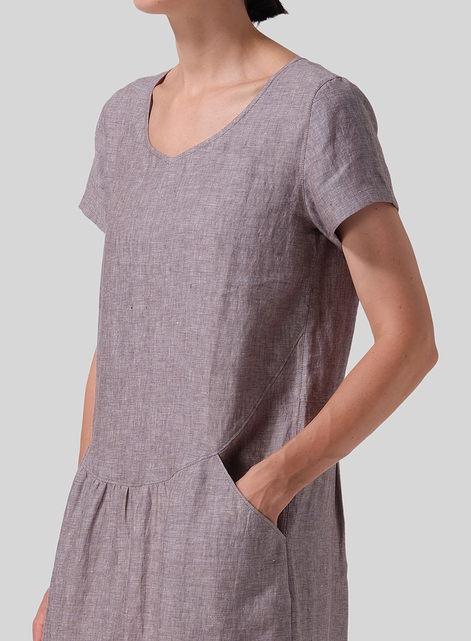Linen Short Sleeve Dress