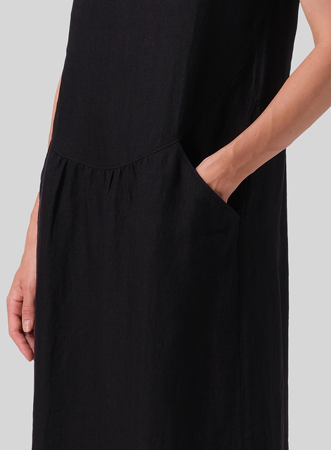 Linen Short Sleeve Dress
