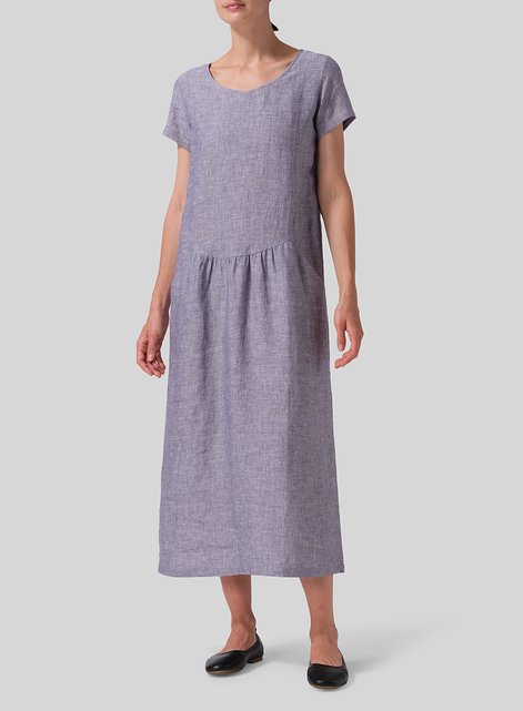 Linen Short Sleeve Dress