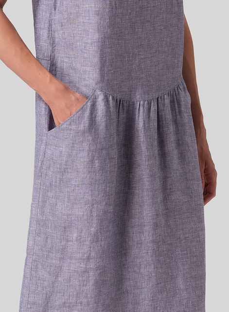 Linen Short Sleeve Dress