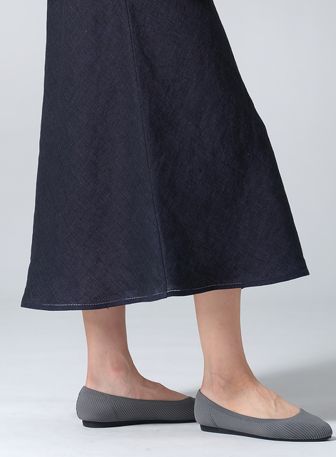 Linen Bias Cut Sleeveless Long Dress