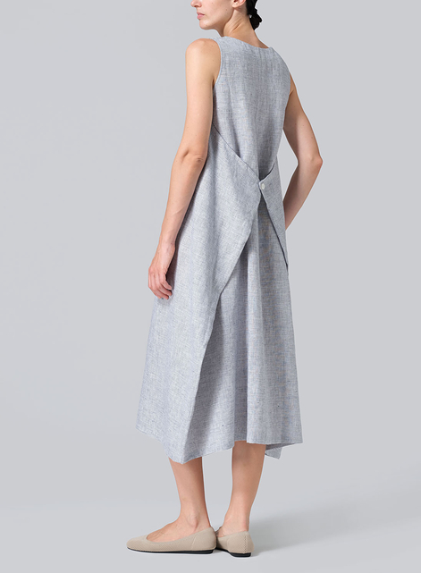 Linen Sleeveless Long Dress