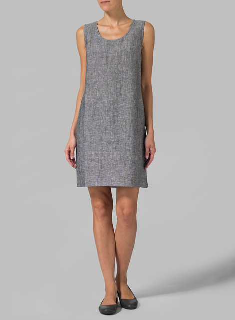 Linen Sleeveless Slip-on Dress