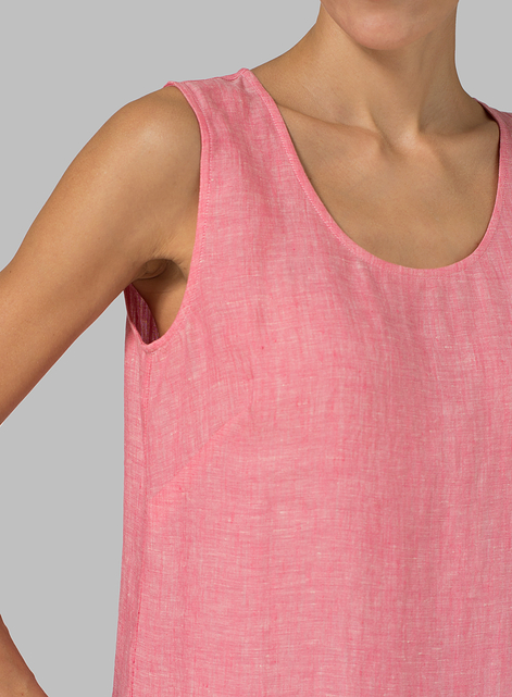 Linen Sleeveless Slip-on Dress