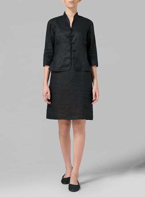 Linen Sleeveless Slip-on Dress