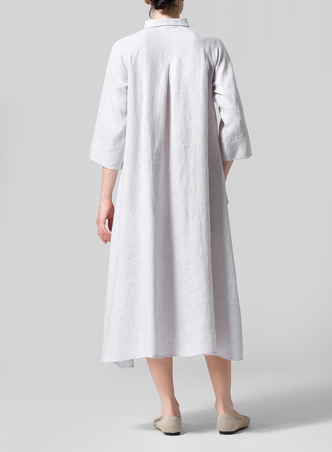 Linen A line Shirt Dress