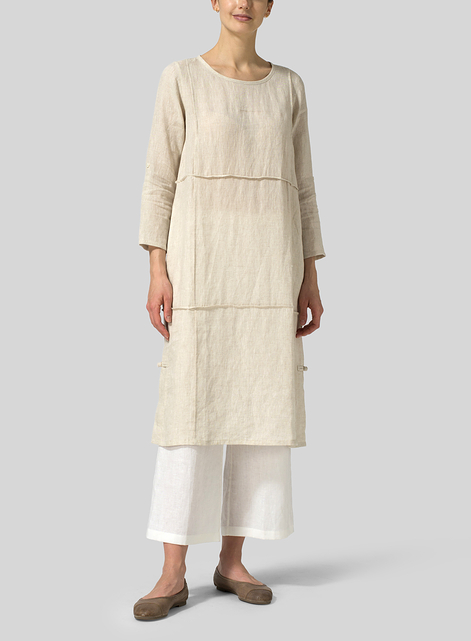 Linen Long Sleeve Dress