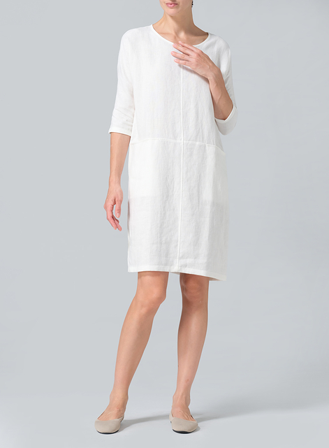 Linen Straight Cut Dress