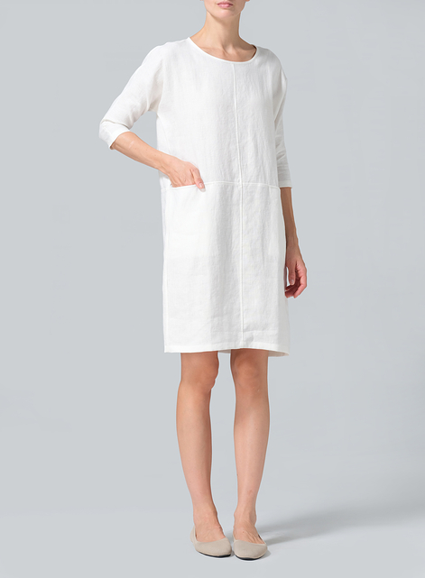 Linen Straight Cut Dress