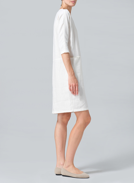 Linen Straight Cut Dress
