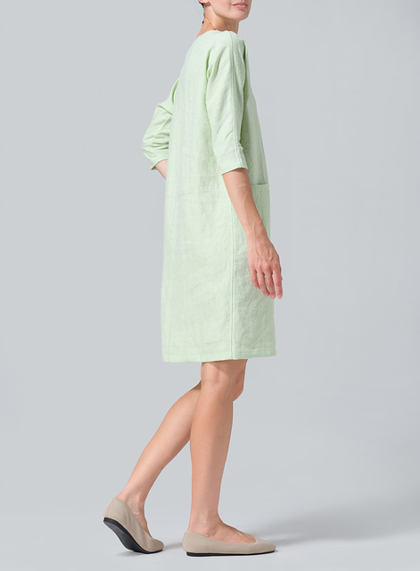 Linen Straight Cut Dress