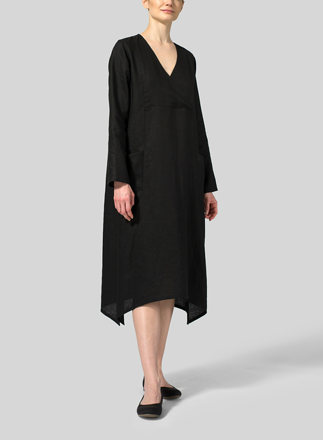Linen Wrap Dress