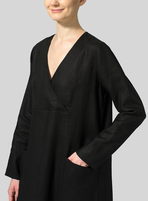 Linen Wrap Dress