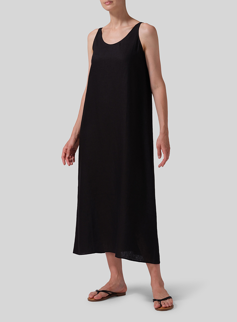 Linen A-line Long Dress
