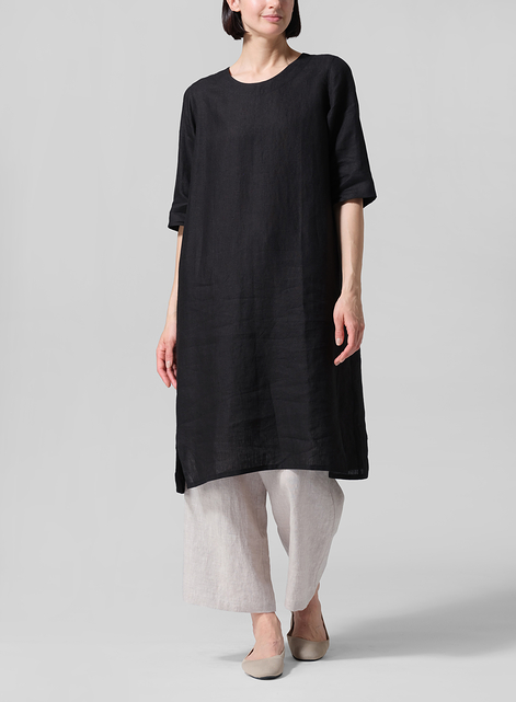 Linen Half Sleeve Dress