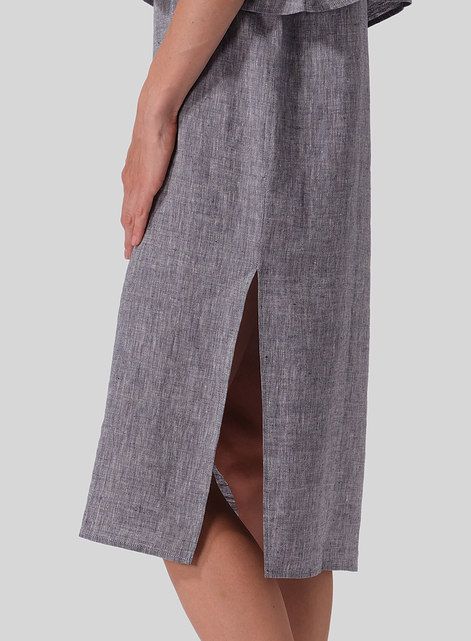 Linen Shift Dress Vest Suit