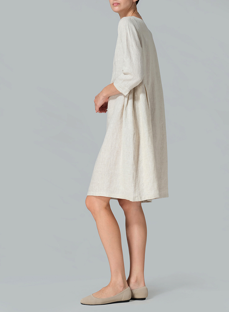 Linen Mid-Length Dress